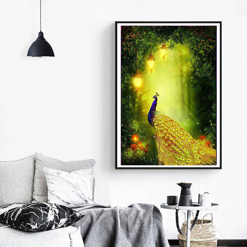 DIY Diamantkonst - Sagolik påfågel