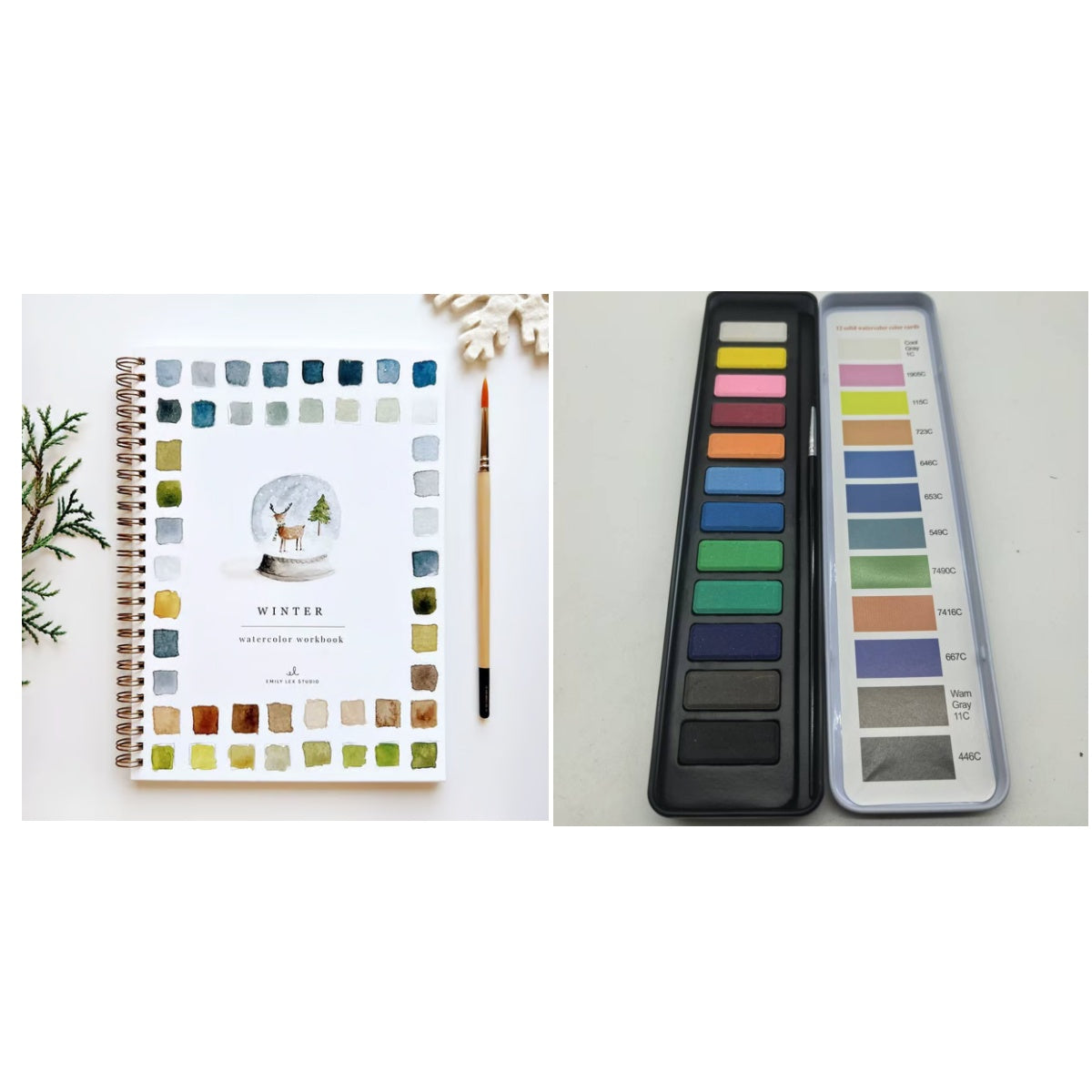 Kreativ avkoppling – målarbok för vattenfärger för vuxna