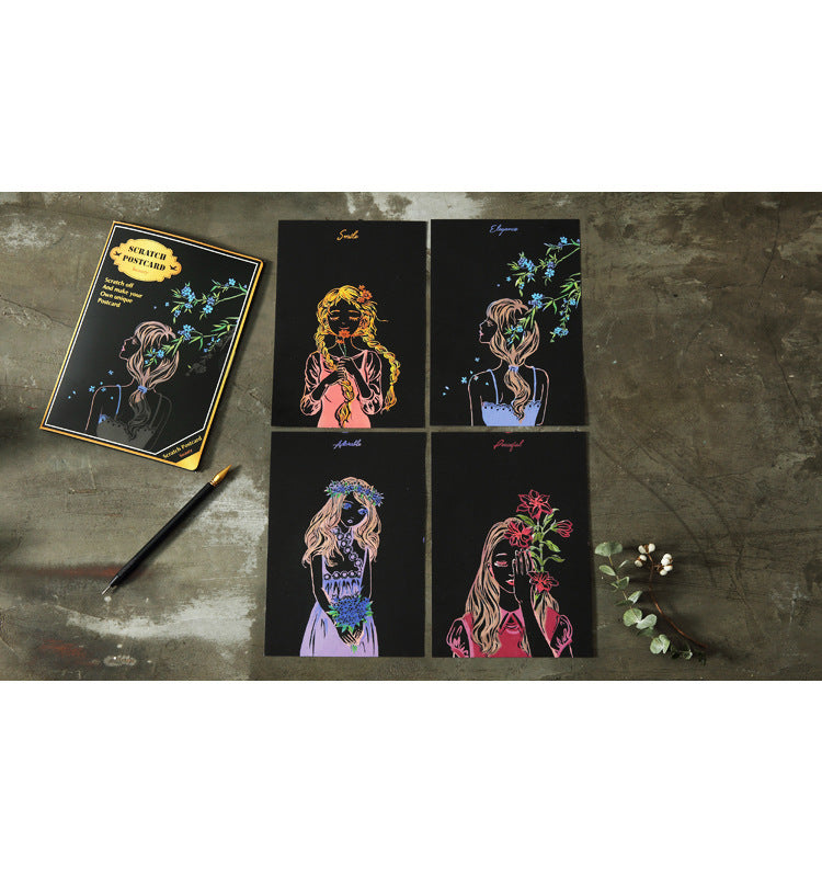 Kreativt skrapmålningskit – elegant present för vuxna och ungdomar