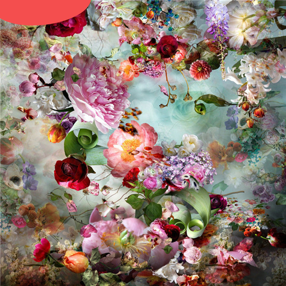 DIY Diamantkonst - Blomsterprakt