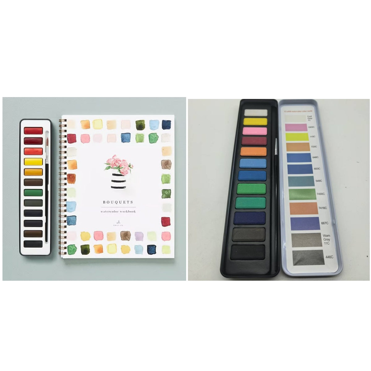 Kreativ avkoppling – målarbok för vattenfärger för vuxna