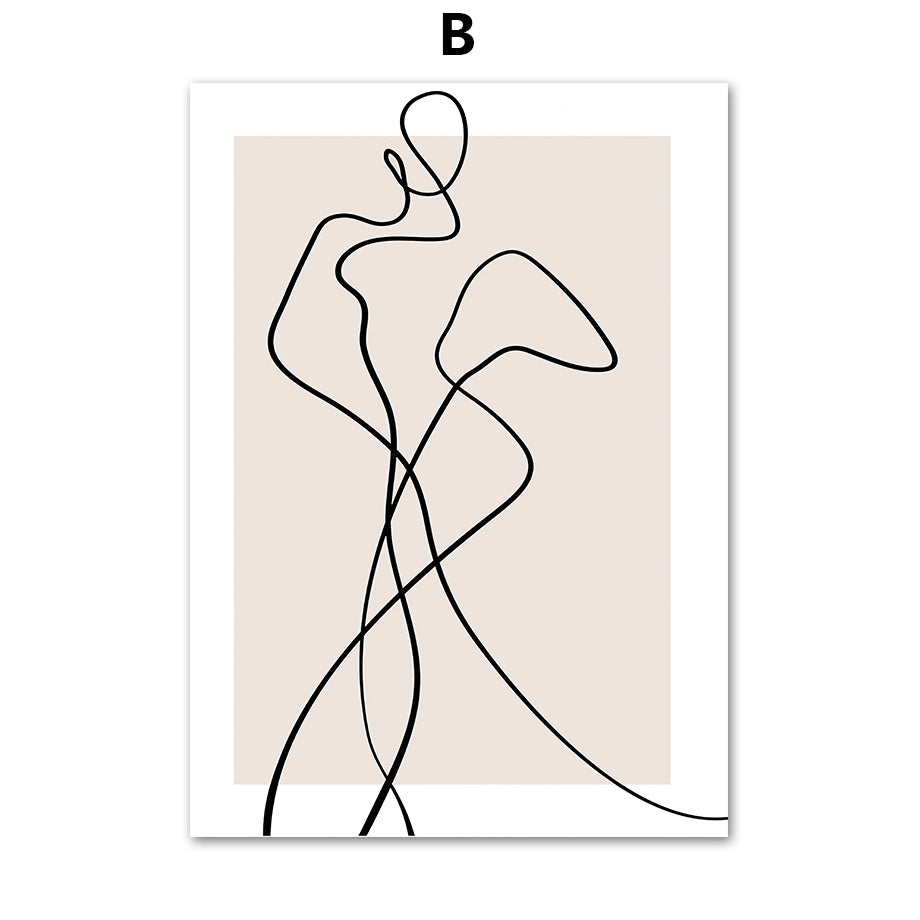 Abstrakt konst – eleganta linjeteckningar