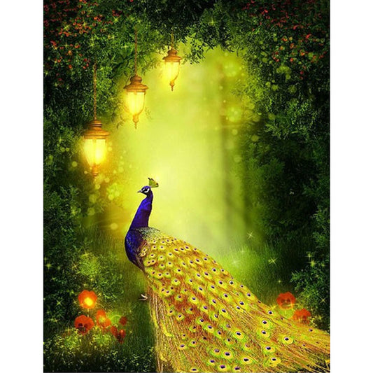 DIY Diamantkonst - Sagolik påfågel
