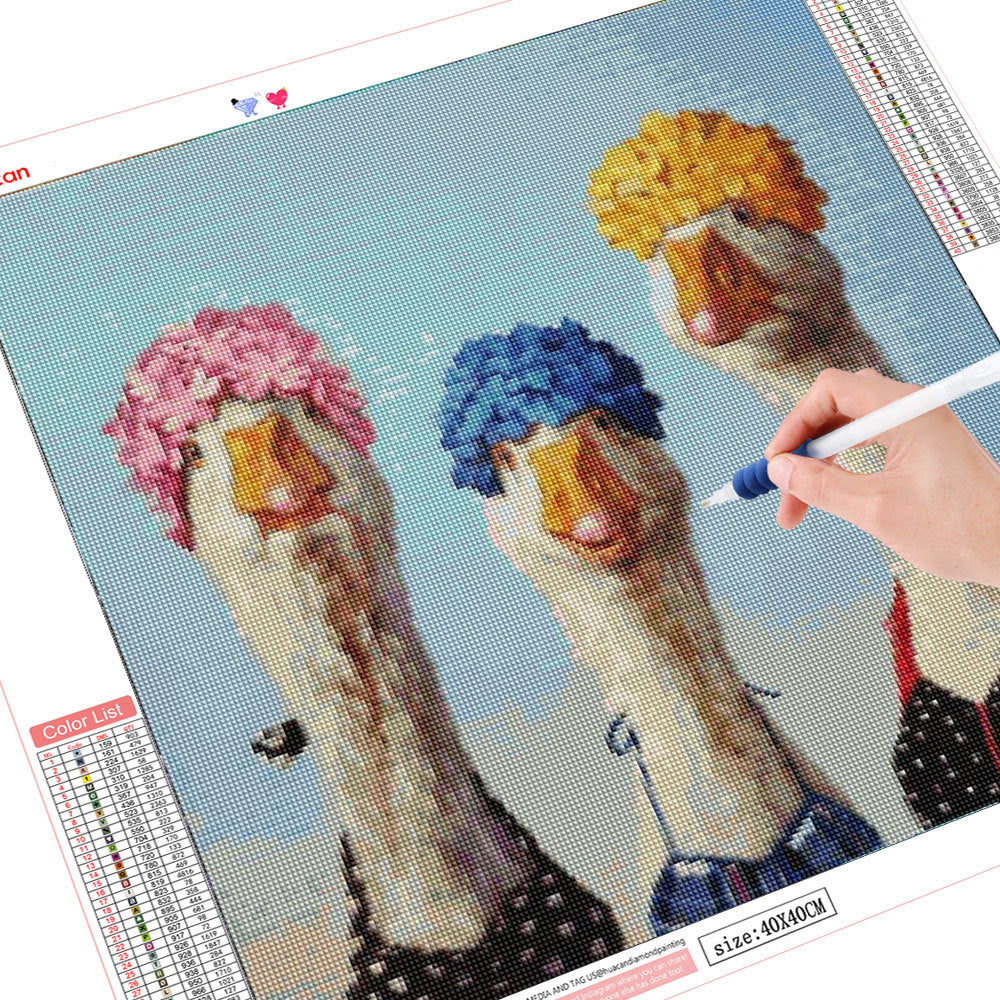 DIY Diamantkonst - Trio av gäss